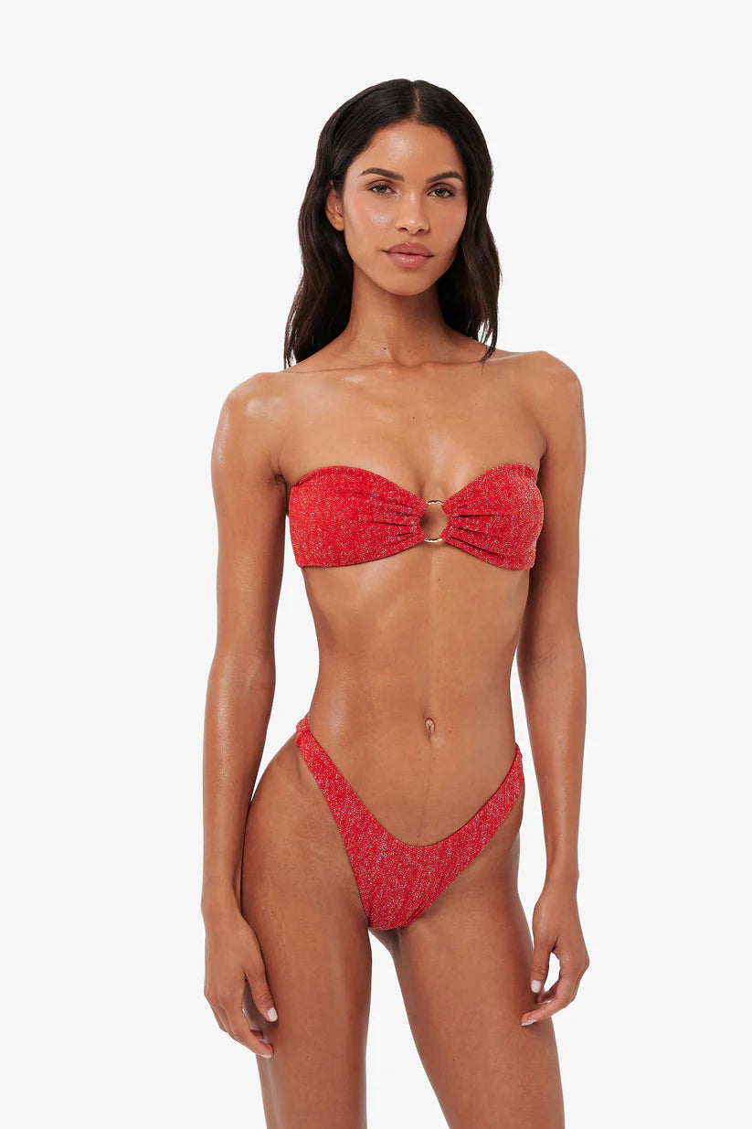 NOVA - Bandeau Ring Bikini Set - Red