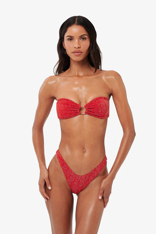 NOVA - Bandeau Ring Bikini Set - Red