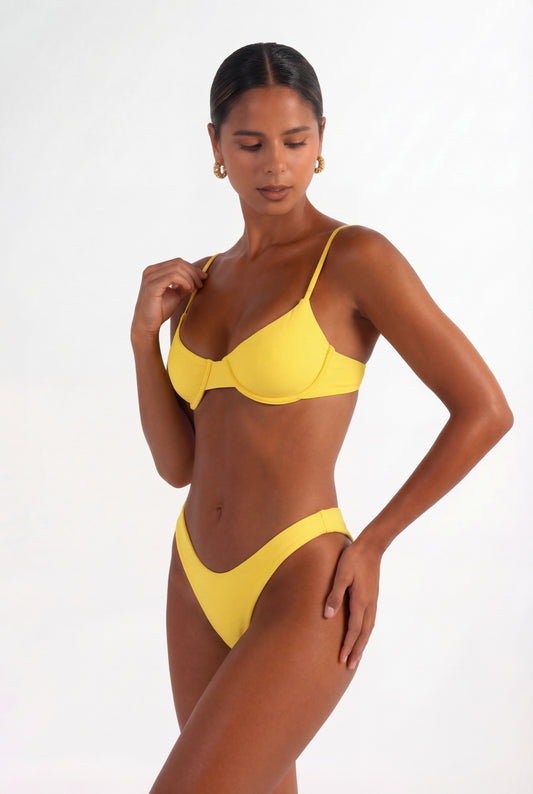 ALINA – Sculpting Underwire Bikini Set - Yellow