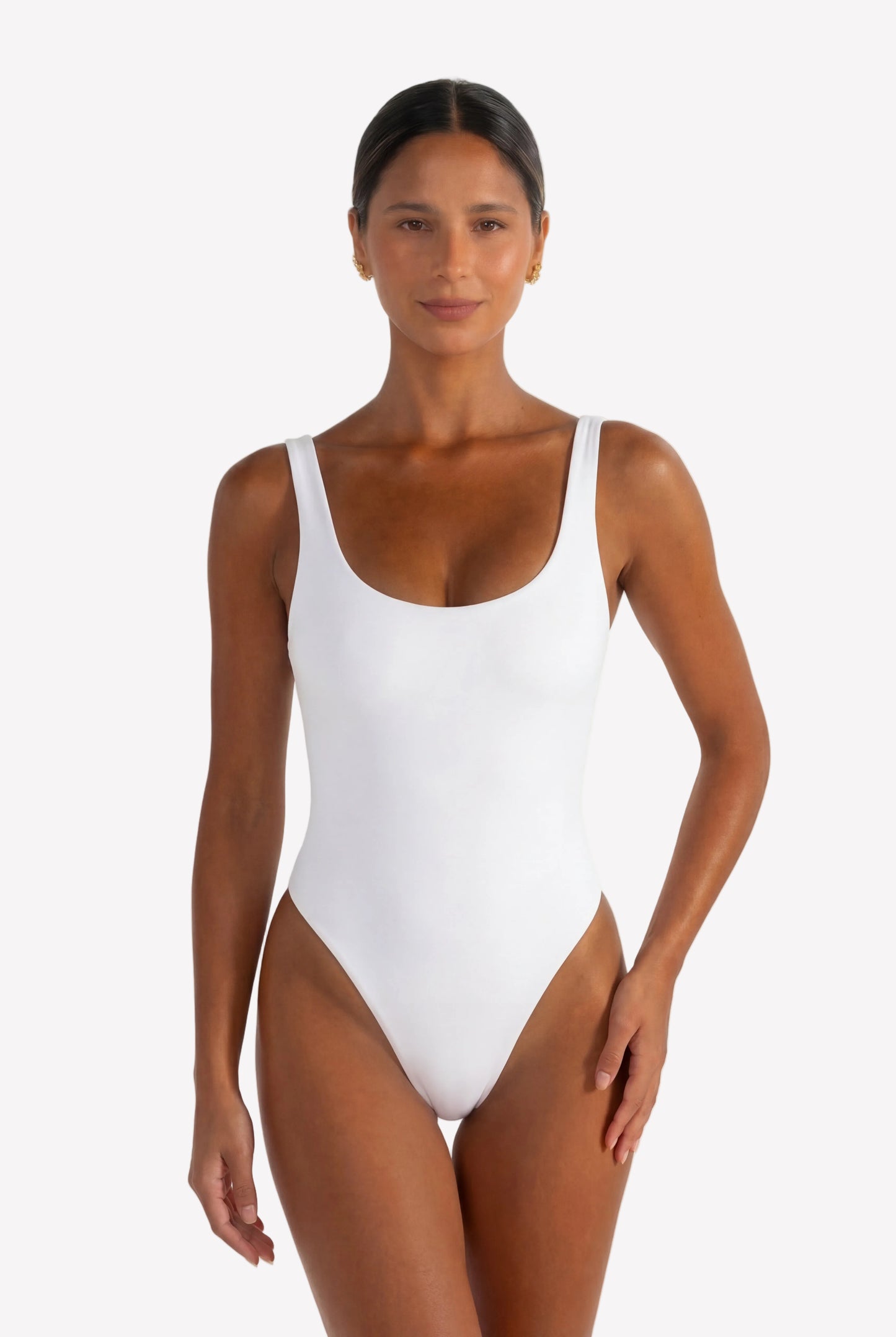 FIONA - Sexy One-Piece Swimsuit - White